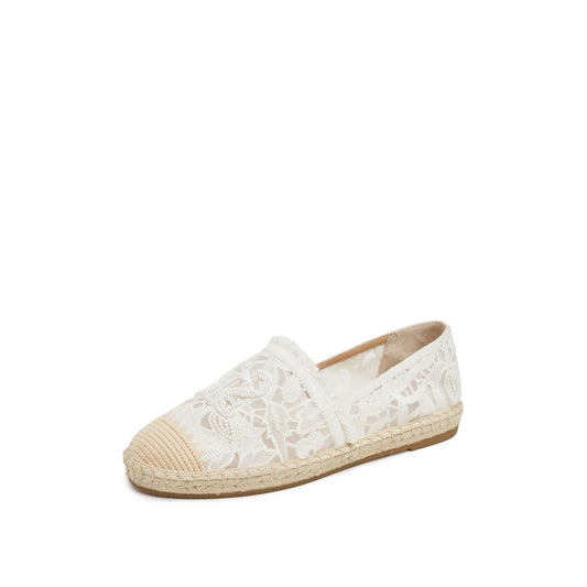 Loafers - Beige Canvas Slip-On Fisherman Flats 9UA89