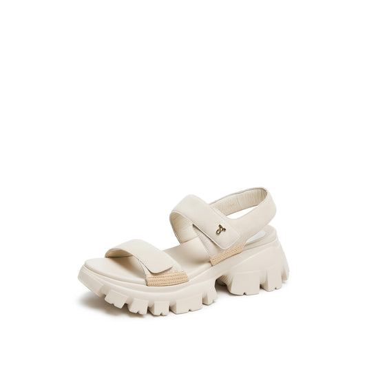 Sandals - "Almond Milk" Chunky Platform Sport Sandals EBK67