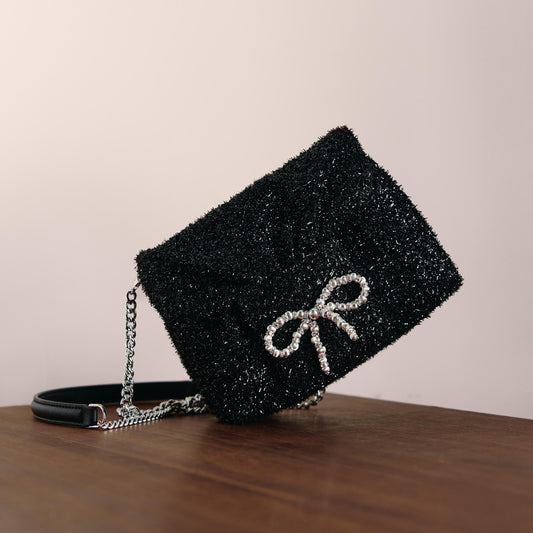 Shoulder Bag- Drawstring Square Shoulder Crossbody Bucket Bag X8251