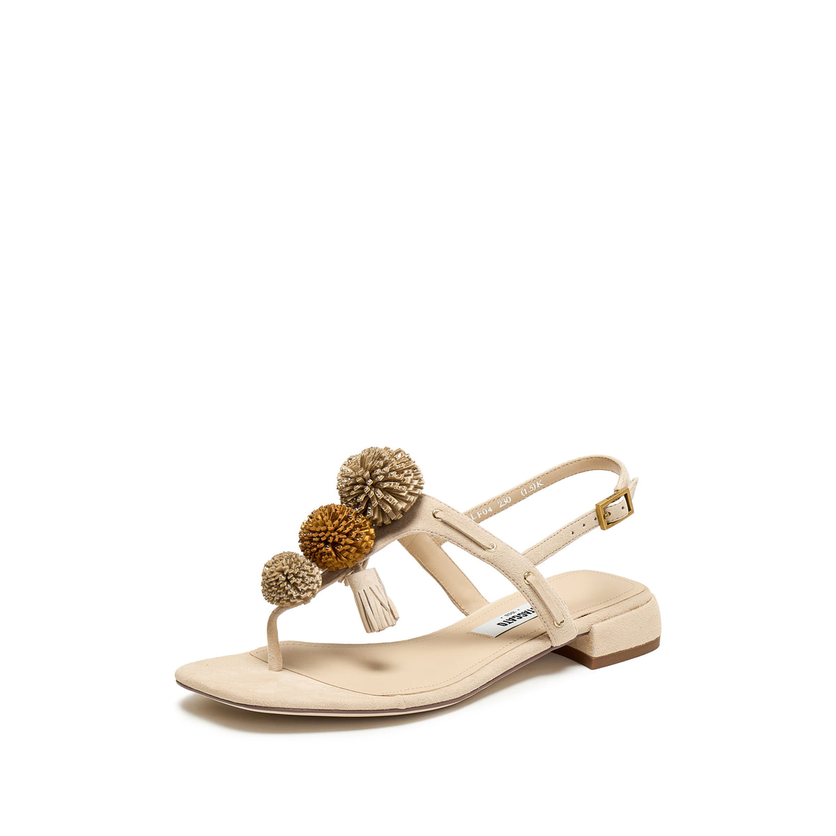 Cream Beige STACCATO toe-post sandals, product view