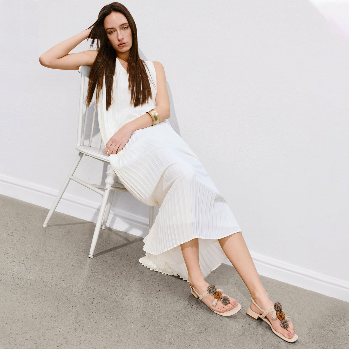 STACCATO toe-post sandals on model, view 1