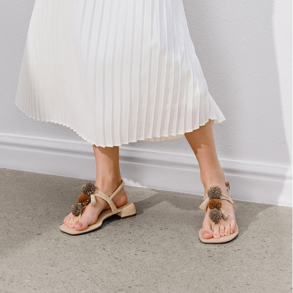 STACCATO toe-post sandals on model, view 4
