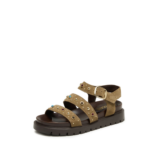 STACCATO Retro Roman Platform Sandals - EJO48BL6 - Camel Brown