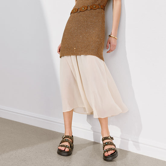 STACCATO Retro Roman Platform Sandals - EJO48BL6 - Camel Brown