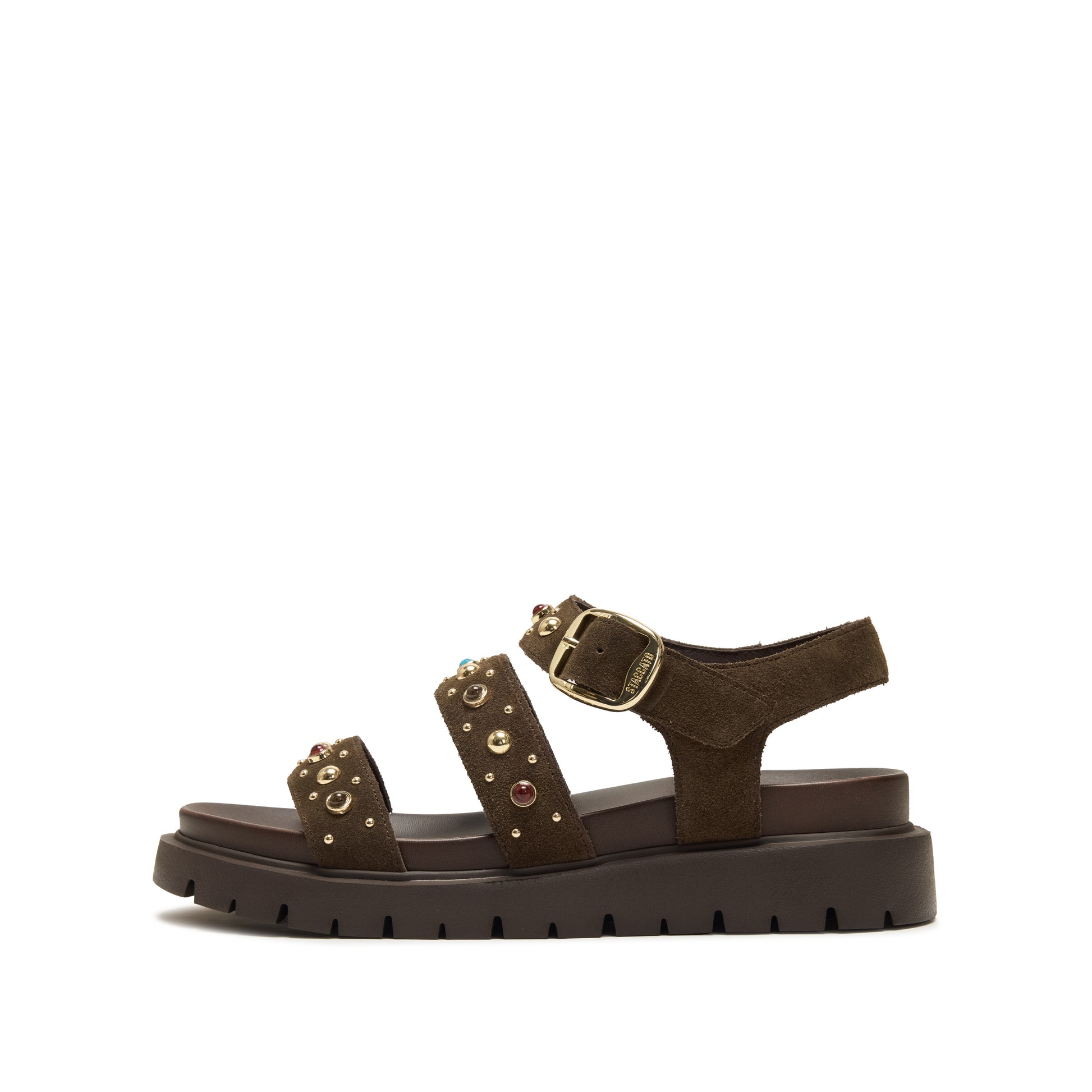 STACCATO Retro Roman Platform Sandals - EJO48BL6 - Retro Coffee