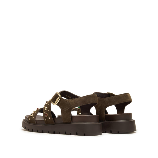 STACCATO Retro Roman Platform Sandals - EJO48BL6 - Retro Coffee