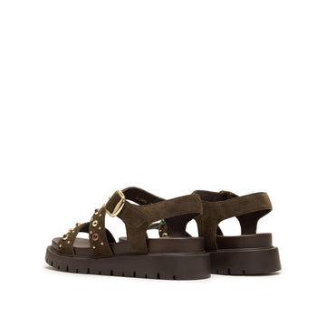 STACCATO Retro Roman Platform Sandals - EJO48BL6 - Retro Coffee