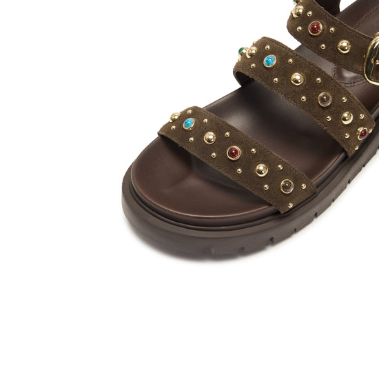 STACCATO Retro Roman Platform Sandals - EJO48BL6 - Retro Coffee