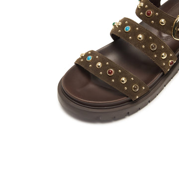 STACCATO Retro Roman Platform Sandals - EJO48BL6 - Retro Coffee