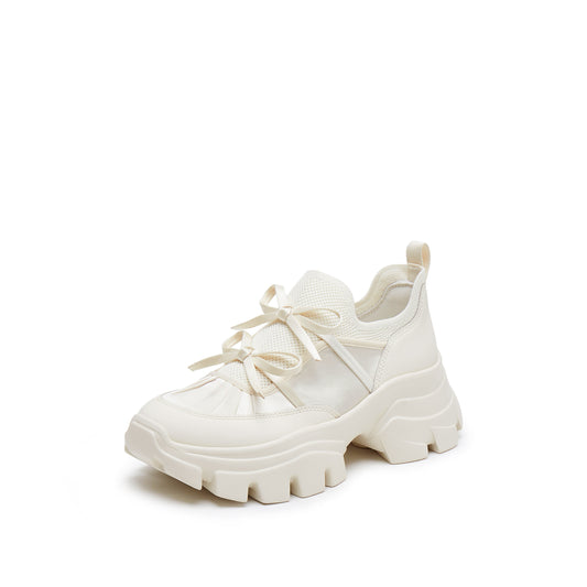 STACCATO Women’s 2026 Spring Breathable Platform Dad Sneakers – Butterfly Island (ECE83AM6)