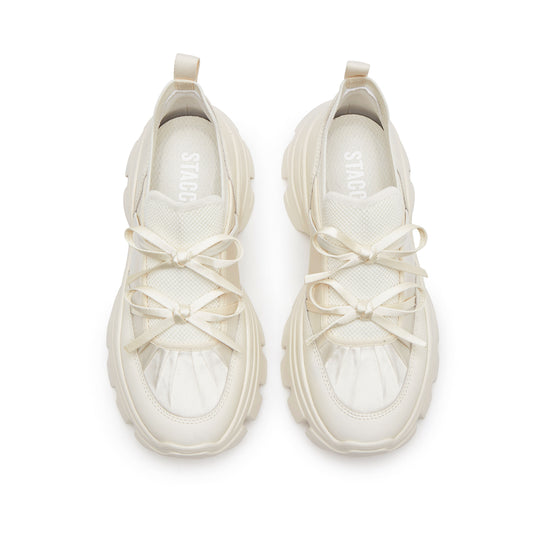 STACCATO Women’s 2026 Spring Breathable Platform Dad Sneakers – Butterfly Island (ECE83AM6)