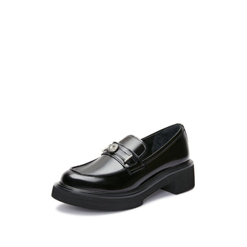 STACCATO 2025 Spring Wishing Coin Jazz Loafers - Women's Platform Leather Slip-ons (Style EGB13AA5)