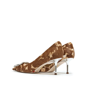 STACCATO Dionysus Crystal High Heel Pumps - Earth Brown Apricot