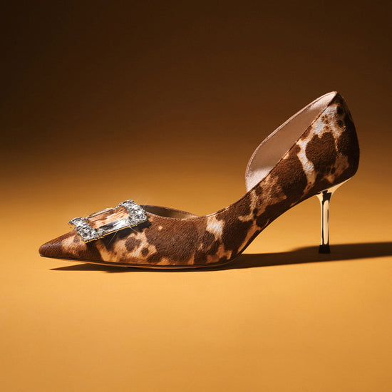 STACCATO Dionysus Crystal High Heel Pumps - Earth Brown Apricot