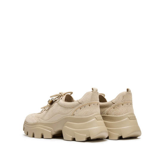 STACCATO Retro Platform Dad Sneakers - Milk Tea Apricot