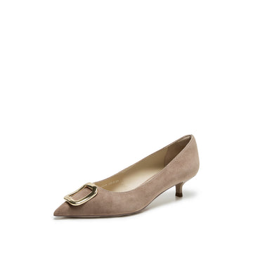 Vintage Brown STACCATO block heel pumps, product view