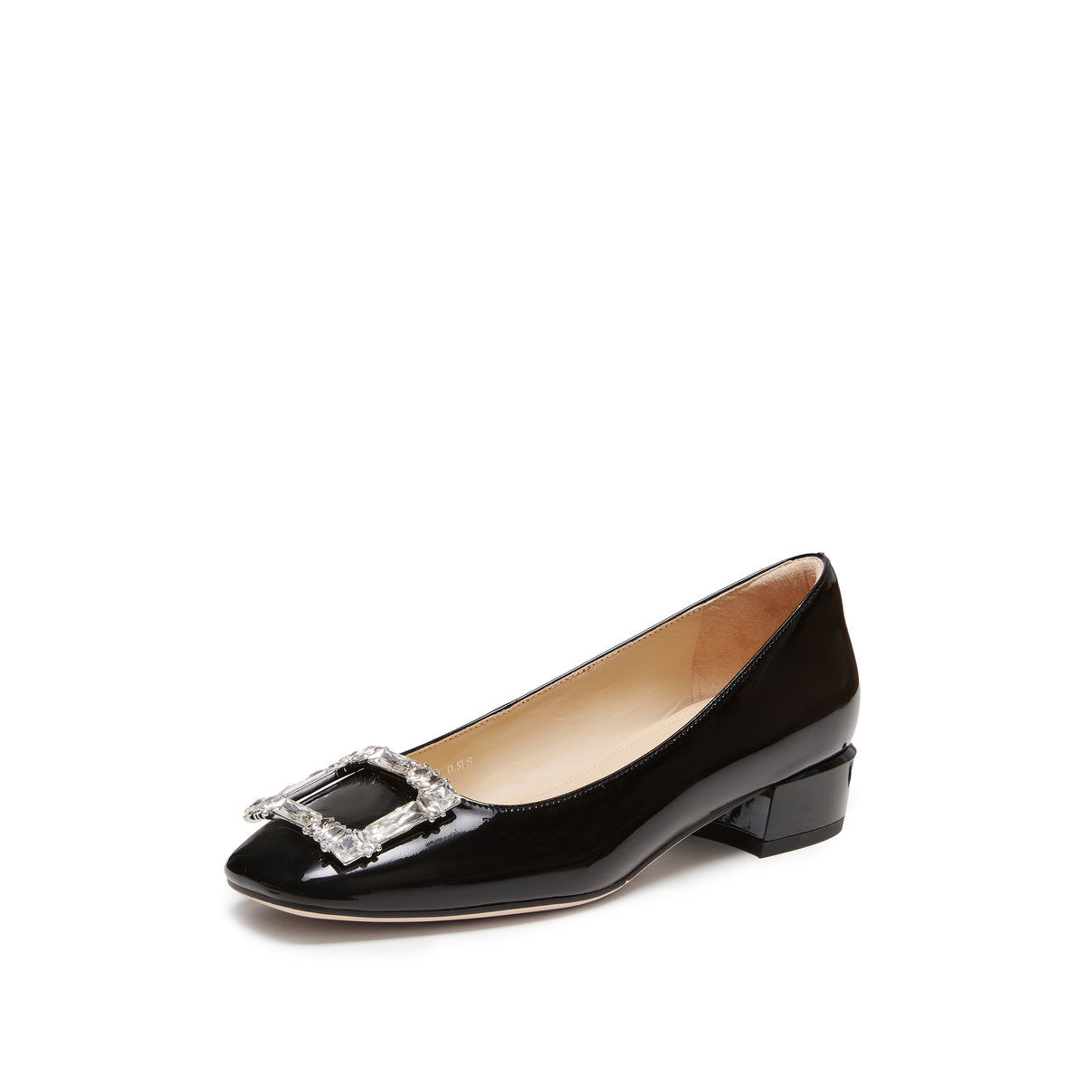 Elegant Black STACCATO block heel pumps, product view