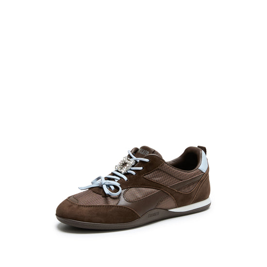 STACCATO Butterfly Note Trainer Sneakers - Deep Cocoa Brown
