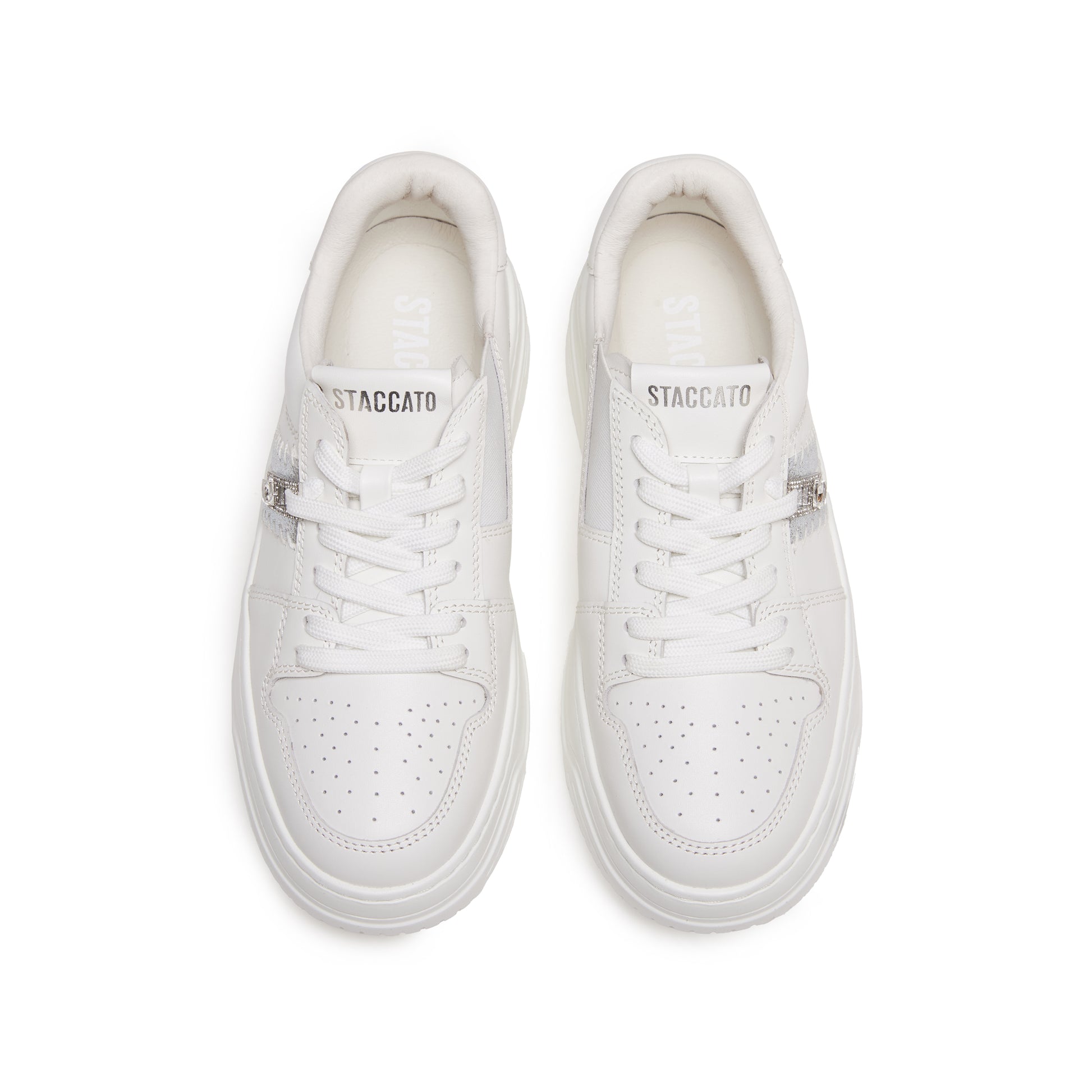 STACCATO Platform Court Sneakers - Cream White