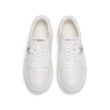 STACCATO Platform Court Sneakers - Cream White