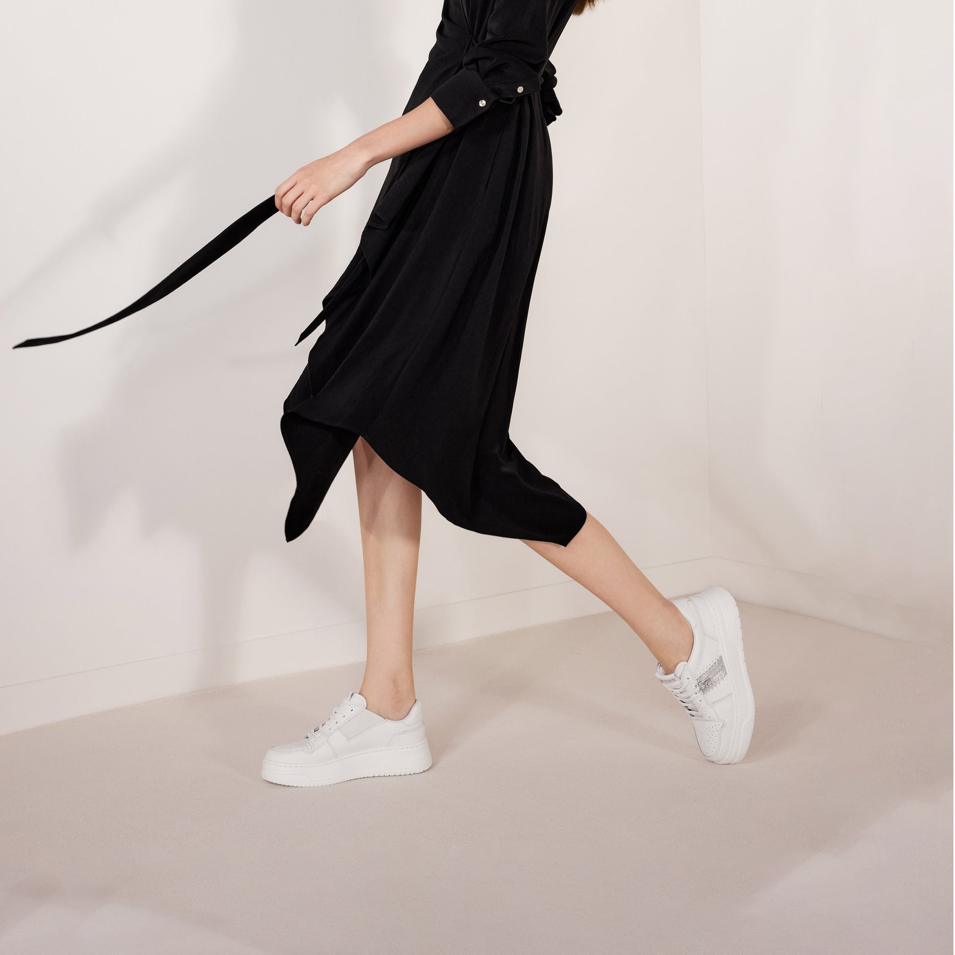 STACCATO Platform Court Sneakers - Cream White