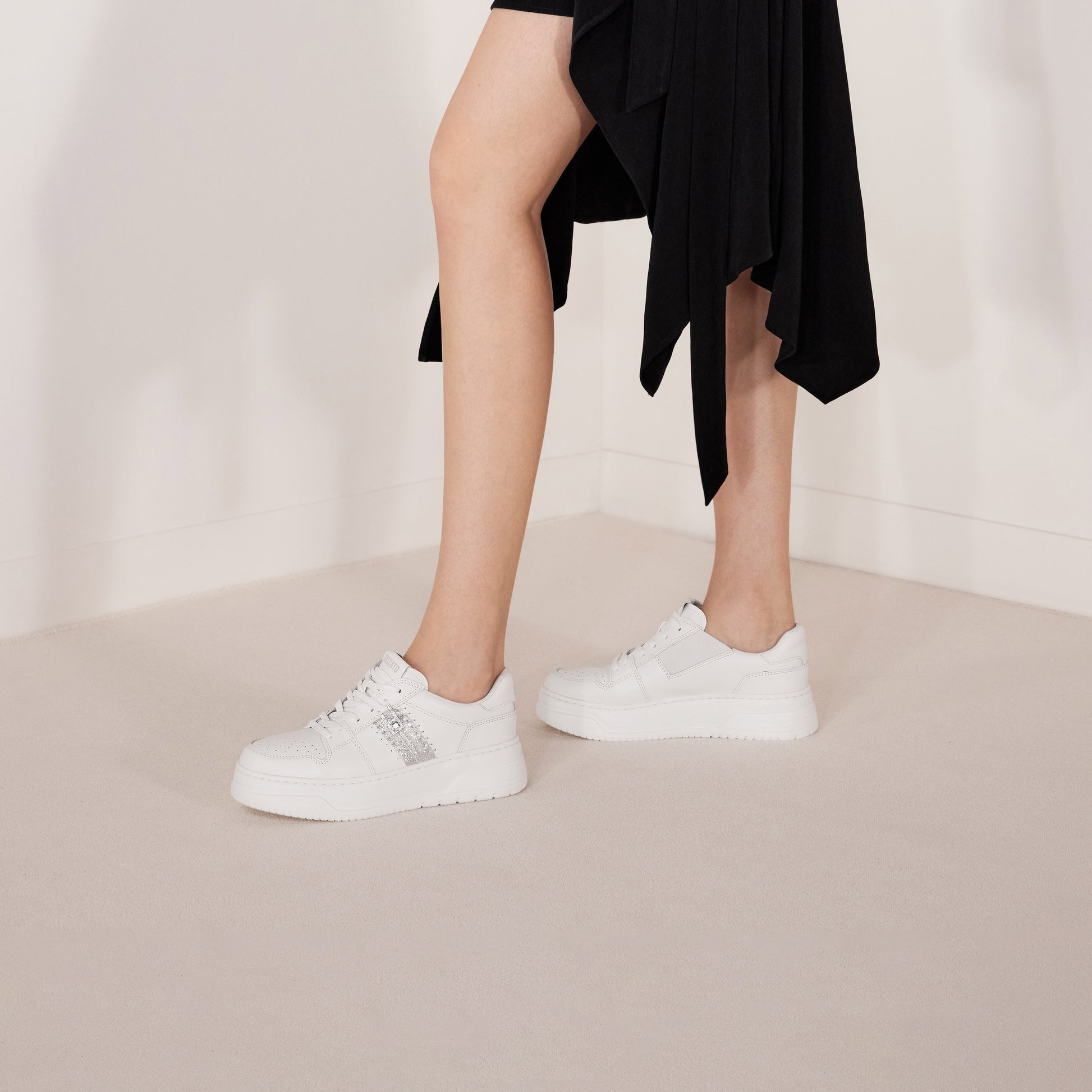 STACCATO Platform Court Sneakers - Cream White