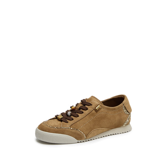 STACCATO Classic White Trainer Sneakers - Vintage Brown