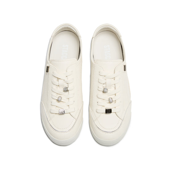 STACCATO Classic White Trainer Sneakers - Milky White