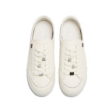 STACCATO Classic White Trainer Sneakers - Milky White