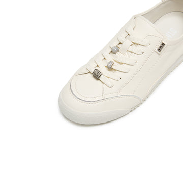 STACCATO Classic White Trainer Sneakers - Milky White