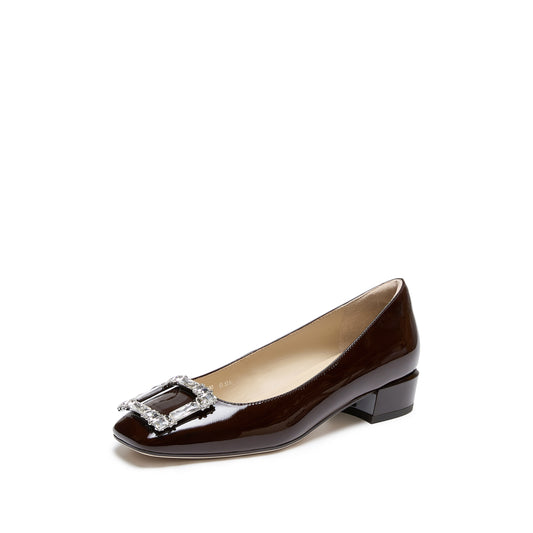 Vintage Brown STACCATO block heel pumps, product view