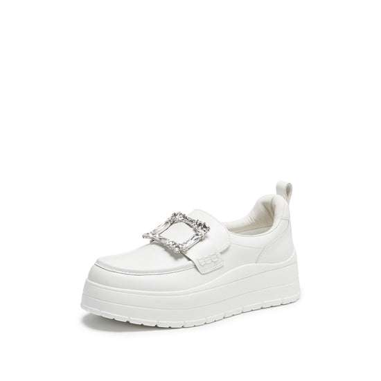 STACCATO Shearling White Sneakers - Refined White