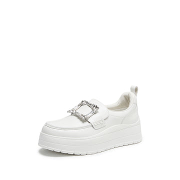 STACCATO Shearling White Sneakers - Refined White