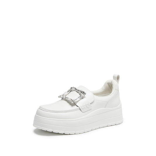 STACCATO Shearling White Sneakers - Refined White