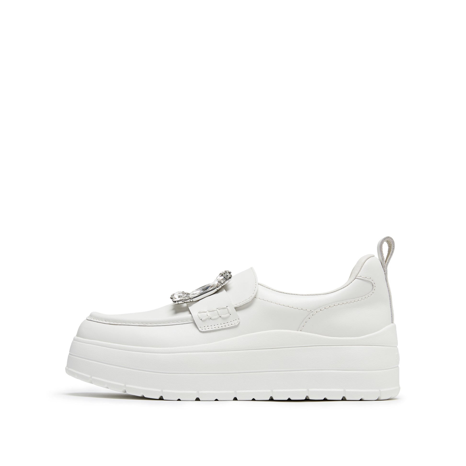 STACCATO Shearling White Sneakers - Refined White