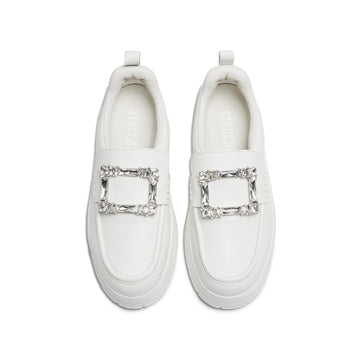 STACCATO Shearling White Sneakers - Refined White