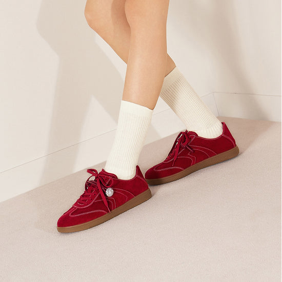 STACCATO Retro Trainer Sneakers - Bright Red