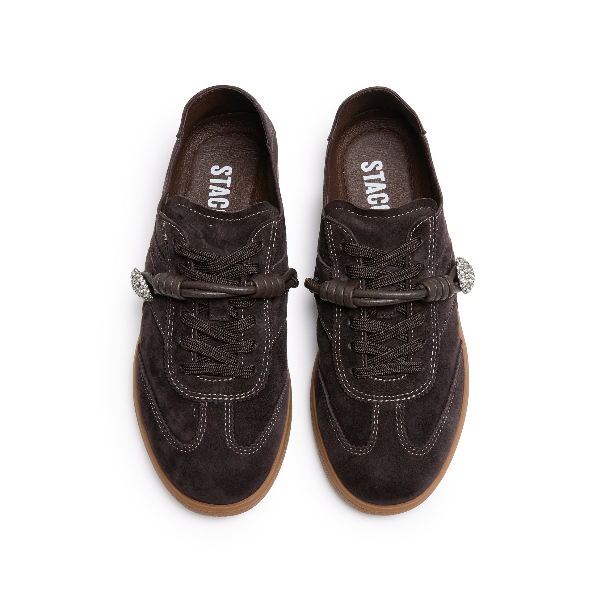 STACCATO Retro Trainer Sneakers - Vintage Coffee
