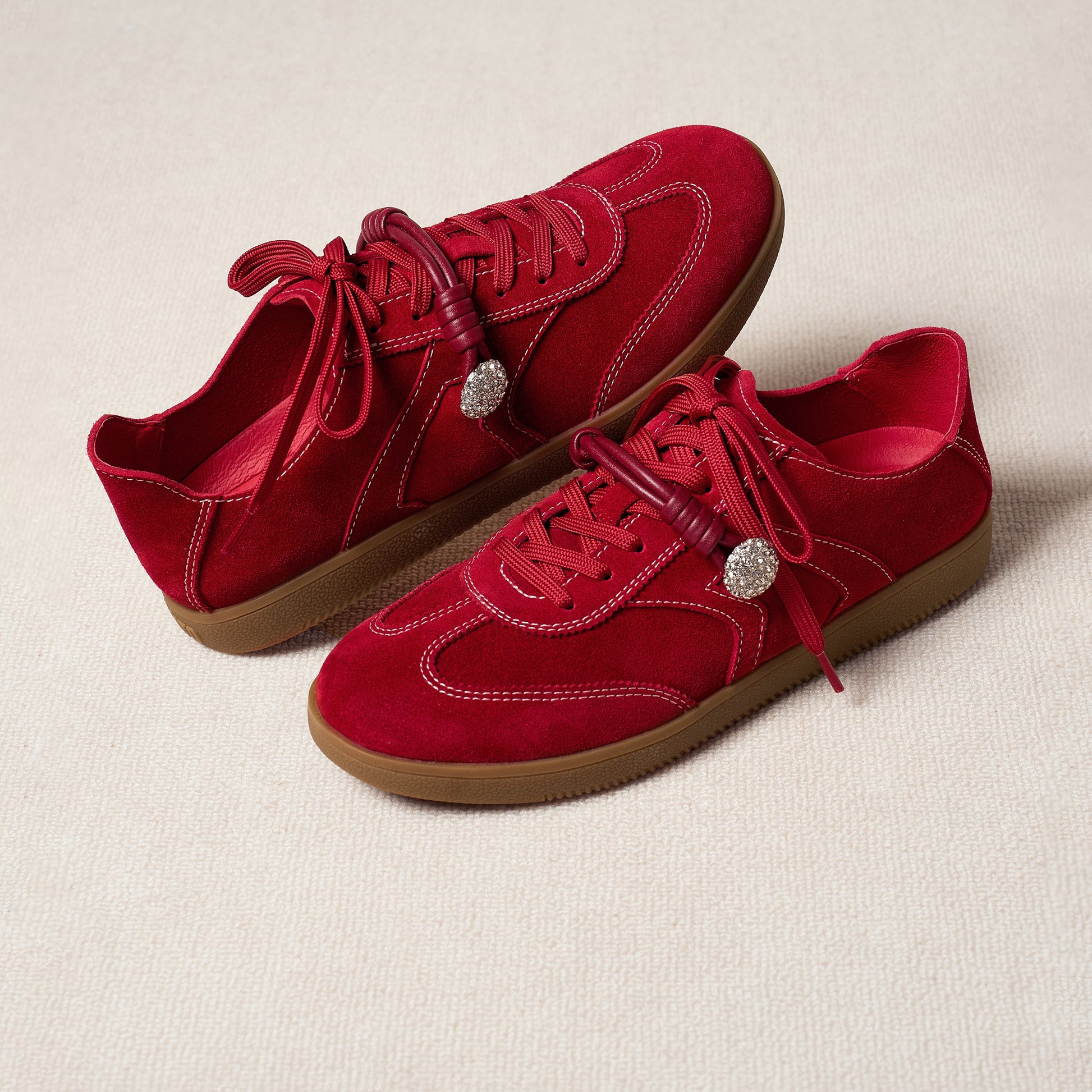 STACCATO Retro Trainer Sneakers - Vintage Coffee