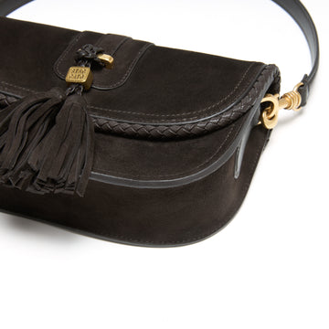 STACCATO Vintage Fringe Crossbody Bag - Misty Dark Coffee