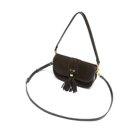 STACCATO Vintage Fringe Crossbody Bag - Misty Dark Coffee