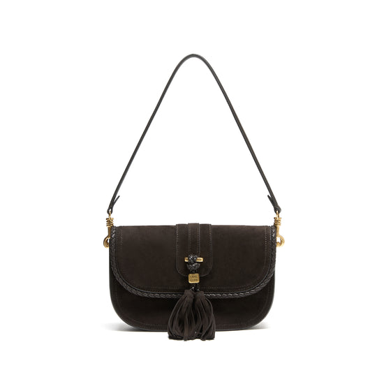 STACCATO Vintage Fringe Crossbody Bag - Misty Dark Coffee