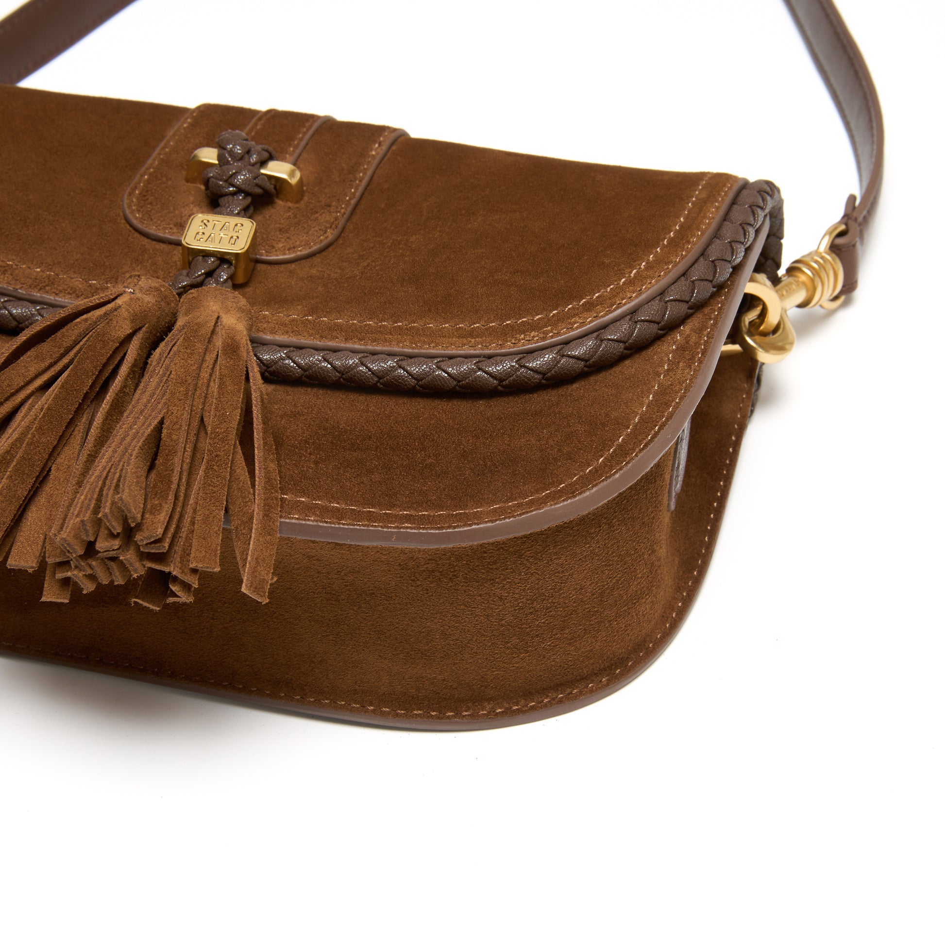 STACCATO Vintage Fringe Crossbody Bag - Caramel Coffee