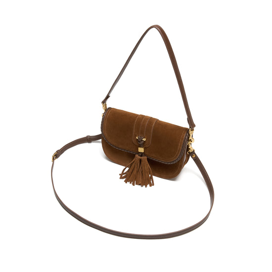 STACCATO Vintage Fringe Crossbody Bag - Caramel Coffee