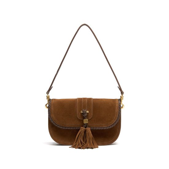 STACCATO Vintage Fringe Crossbody Bag - Caramel Coffee