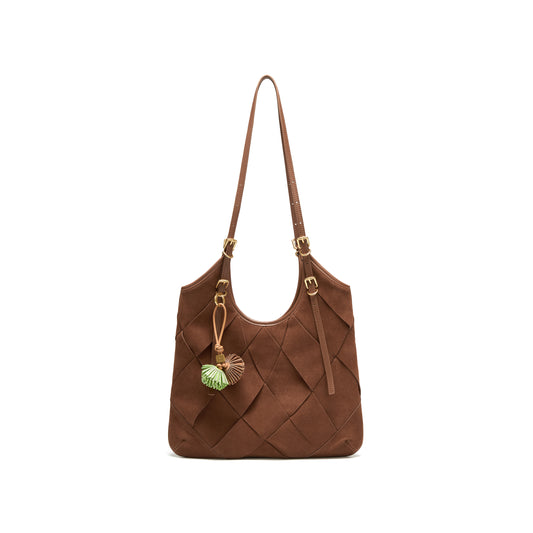 STACCATO Woven Vest Tote Bag - Nomad Brown
