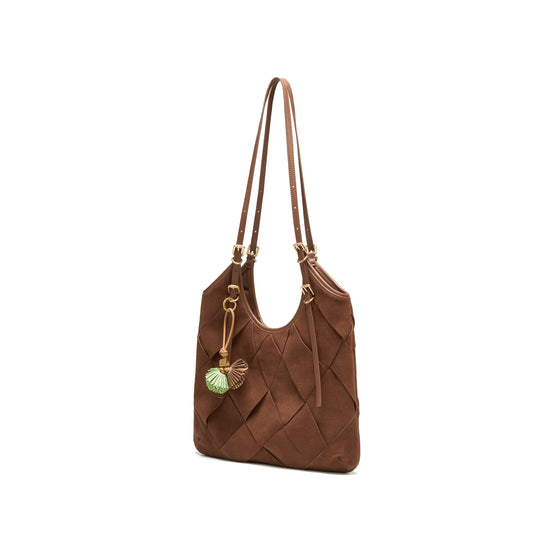 STACCATO Woven Vest Tote Bag - Nomad Brown