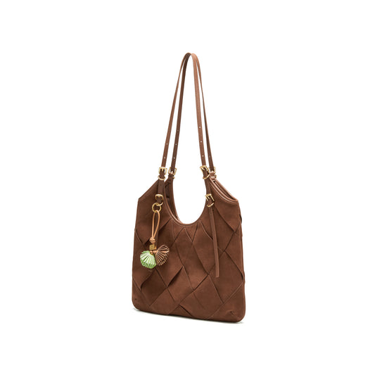 STACCATO Woven Vest Tote Bag - Nomad Brown