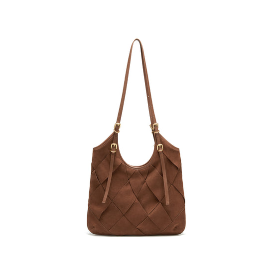 STACCATO Woven Vest Tote Bag - Nomad Brown