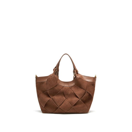 STACCATO Woven Resort Tote Bag - Nomad Brown